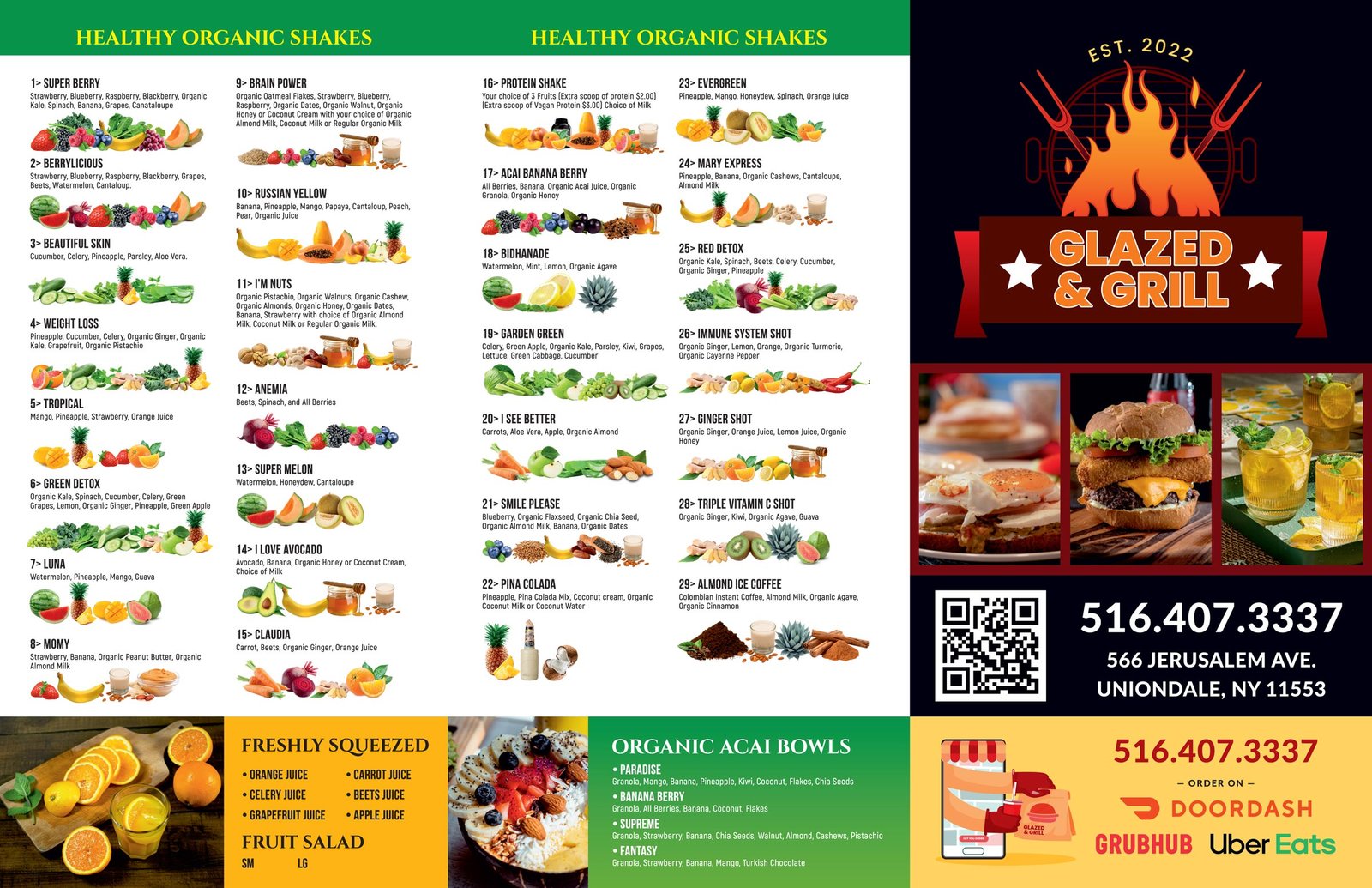Glazed & Grill Menu